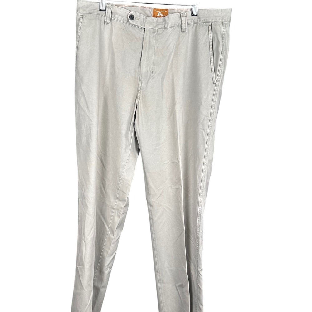 Tommy Bahama Boracay Pants Mens 36x34 Tan Khaki 100% Pima Cotton Chino Straight